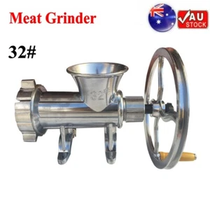Hand Aluminum Alloy Meat Grinder Mincer Sausage Filler Kibbe Maker 32# - Picture 1 of 12