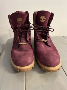 Timberland 2017 DTLR x 6 Inch Premium Boot 'Burgundy Velvet' MENS 8 - Picture 1 of 9