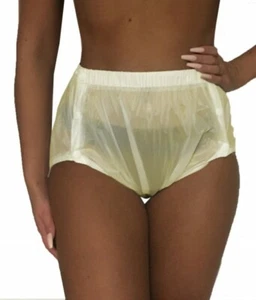 PVC Knöpferhose 4201G gelb GENÄHT Inkontinenzslip Windelhose Gummihose ABDL - Bild 1 von 2