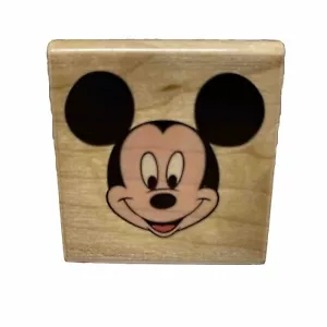 Disney Rubber Stampede Mickey’s Portrait Wooden Mounted Rubber Stamp 375-C - Picture 1 of 10