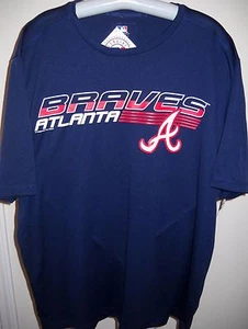 ATLANTA BRAVES UNISEX ADULT DOUBLE-XL 2XL BLUE T-SHIRT W/ LOGO A IN FRONT DESIGN - Picture 1 of 2