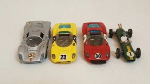 Lot 4 toy cars Ferrari 206 Dinosport 330P4 Lotus Climax Formula Corgi Mercury - Picture 1 of 11