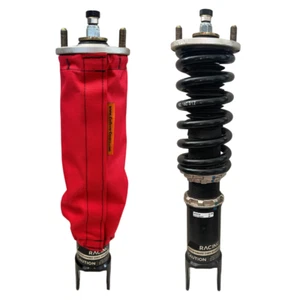 2 x wasserdichte Gewindefahrwerke Protektoren Socken Universal BC HSD HKS 32cm ROT - Bild 1 von 7