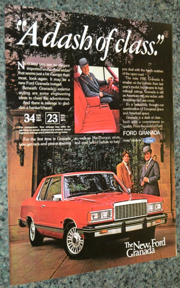 Ford Granada 1981 publicidad original impresión - 81 rojo★★ Foto 1 de 1