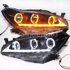 For REIZ Vertiga Mark X 2 LED Angel Eyes Headlights Lamps 2010 to 2012 year JC - Foto 1 di 12