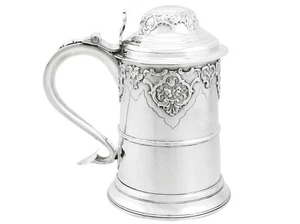 Sterling Silver Quart Tankard by Dorothy Langlands - Antique Circa 1810 - Picture 1 of 12