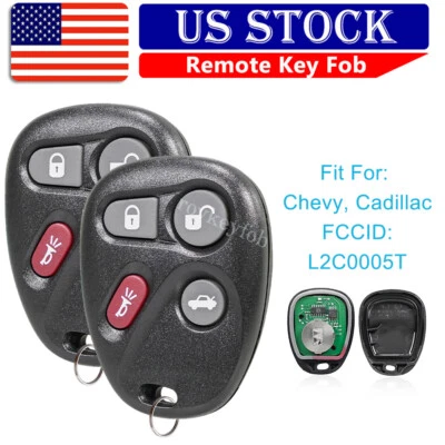 2 For 2003 2004 2005 2006 2007 Cadillac CTS Car Remote Keyless Entry Key Fob 4B - Image 1 of 4
