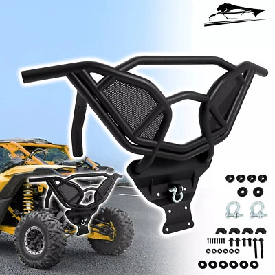 Heavy Duty Rear Bumper Guard for Can-Am Maverick X3 2017-up Powder Coated Black - Image 1 of 4