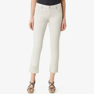 VINTAGE AMERICA Size 8/29 Savannah Cuffed-Leg Ankle Jeans BEIGE - Picture 1 of 6
