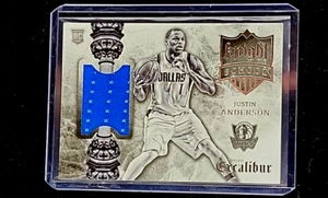 2015 2015-16 Panini Excalibur Knight School Jerseys 25 Justin Anderson RC Rookie - Picture 1 of 10