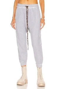 $395 R13 Heather Gray Harem Drop Crotch Sweatpants Size Large - Picture 1 of 12