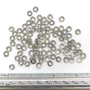 (PKG of 100) #6 Split Ring Lock Washer, 18-8 Stainless Steel, 0.25"OD x 0.148"ID - Picture 1 of 2