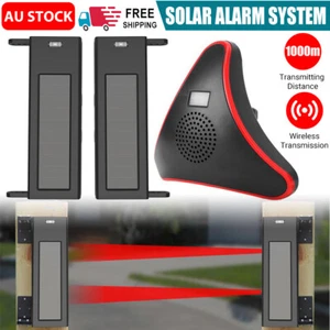 1000M Solar Wireless Home Driveway Security Alarm System No Need Replace Battery - Picture 1 of 12