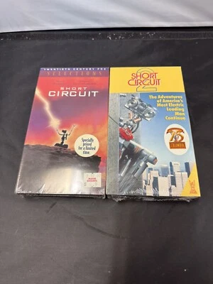 Short Circuit 1 & 2 (VHS 2-Film Set) SEALED Robot Comedy Fisher Stevens - Image 1 of 4