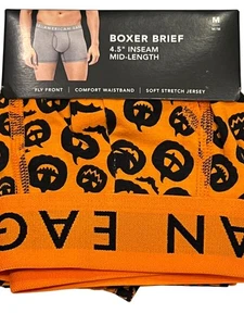 NUEVO CON ETIQUETAS AMERICAN EAGLE Para hombres 4.5" Calzoncillo Boxer Talla M-L-XL Naranja Negro Calabazas #86 - Imagen 1 de 7