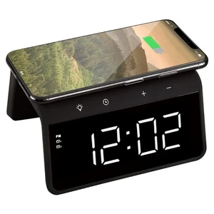 Avo + Sveglia + QI Wireless Caricabatterie Funzione di Ricarica Notte Orologio - Foto 1 di 5