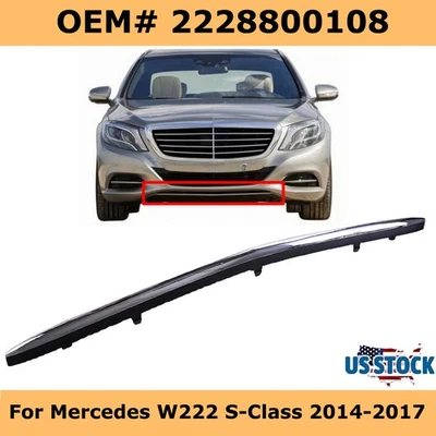 Front Bumper Lower Center Molding Trim Fit 14-17 Mercedes S-Class S550 S63 AMG Foto 1 de 4