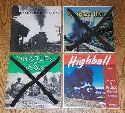 2 LP Lot Train Sounds HIGHBALL MF-4 and REMEMBER WHEN MF-5 Excellent Condition Foto 1 de 4