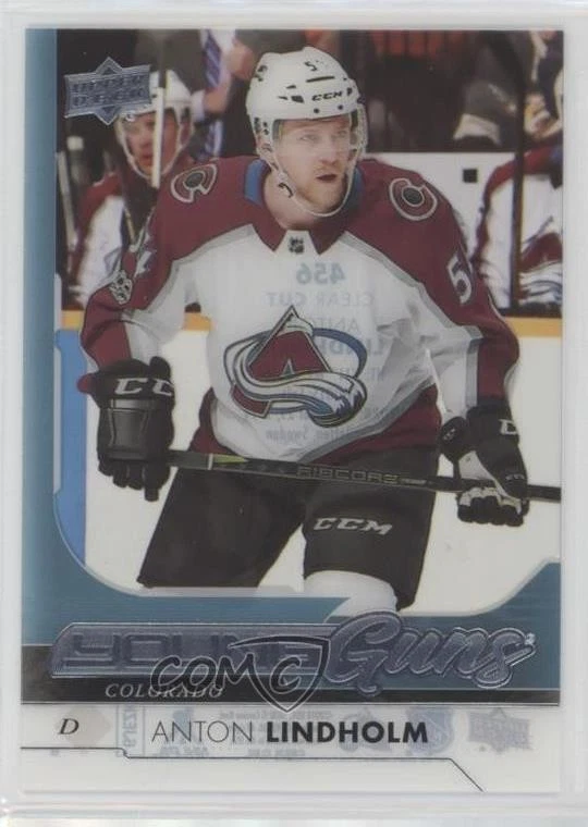2017-18 Upper Deck Young Guns Clear Cut Anton Lindholm #456 Rookie RC - Image 1 of 2