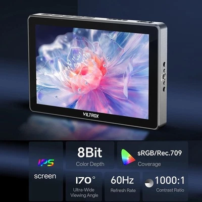 Viltrox DC-L2 7" Touch Screen Camera Field Monitor SDI 4K 60Hz HDMI Input/Output - Image 1 of 4