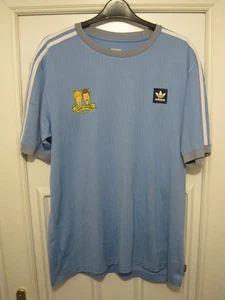 Adidas x Beavis and Butthead Cornholio Light Blue Skate T-Shirt. Größe UK Large. - Bild 1 von 13