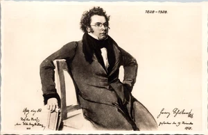 RPPC Franz Schubert  Real Photo Postcard - Picture 1 of 2