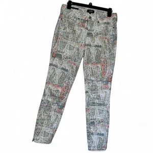 NYDJ Damen Multi Ami Ankle Skinny Jeans Paisley Impression Canyon Clay Gr-6/8 - Bild 1 von 7