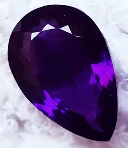 AAA+ Amatista púrpura grande 74,80 quilates corte pera piedras preciosas sueltas regalo para colgante - Imagen 1 de 9