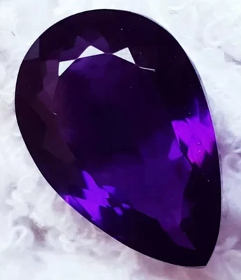 AAA+ Large Purple Amethyst 80.00 Ct. Pear Cut Loose Gemstone Gift for Pendant - Image 1 of 4