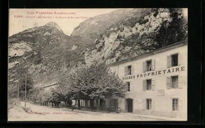 CPA Ussat-les Bains, Avenue D´Ax Les-Thermes - Picture 1 of 2