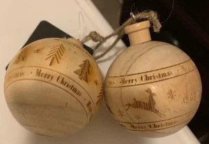 2 Weihnachtsschmuck aus Holz PD HOME Neu mit Etikett - Bild 1 von 1