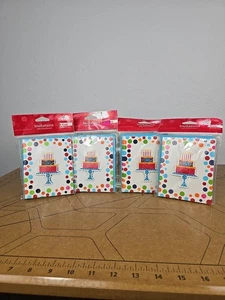 Lote de 4 Paquetes de 8 Invitaciones de Fiesta Vintage Retro Sello Artesanal Pastel de Cumpleaños - Imagen 1 de 13