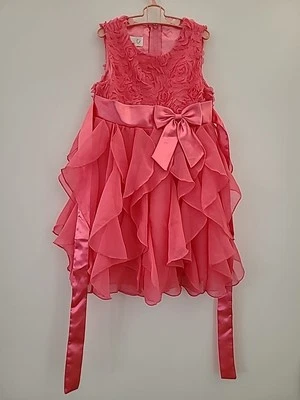 Vestido Princesa Americana Talla 5 Volantes Flor Foto 1 de 4