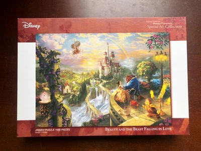 Rompecabezas Disney La Bella y la Bestia enamorándose 1000 piezas Tenyo Tokyo Foto 1 de 4