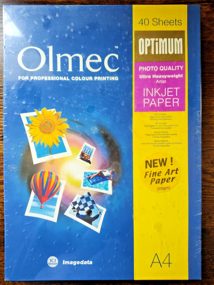 OLMEC OPTIMUM  ULTRA HEAVYWEIGHT ARTIST INKJET PRINTER PAPER 310GSM A4 40 PACK - Image 1 of 1