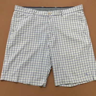 Pantalones Cortos de Golf Tommy Bahama Para Hombre Seersucker a Cuadros Talla 38 Azul Blanco Nylon Spandex Foto 1 de 4