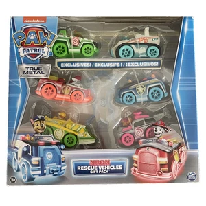 PAW Patrol True Metal Neon Rescue Vehicle Gift Pack 6 Cars Box Set - Sealed New - Picture 1 of 4
