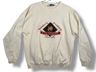 Wigwam Golf Resort Vintage ImageWear 80s Sweatshirt Cream Large Arizona Crewneck - Image 1 of 4
