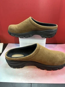 Lands End Brown Suede Clogs Size  10B Mens Slip On - Picture 1 of 7