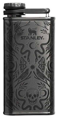 The Halloween Easy Fill Flask 8 OZ Stainless Steel Deadly Damask - NEW - FREE SH - Image 1 of 4