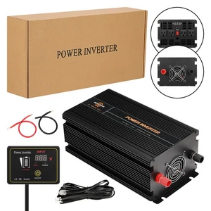 4000W Car Power Inverter 12V To AC 110V 120V LCD Modified Sine Wave Converter I - Picture 1 of 17