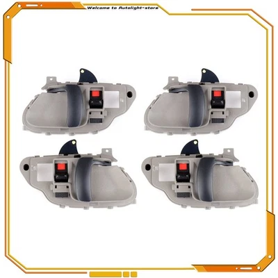 4x Gray Interior Inside Left + Right Side Door Handles Fits 1995-1999 GMC C1500 Foto 1 de 4