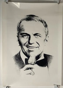 Frank Sinatra Vintage Poster 18.5 X 26” Black White Glossy Estate Find Rat Pack - Picture 1 of 5