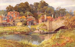 THE BRIDGE PULBOROUGH SUSSEX POSTCARD c.1930'S E W HASELHUST A VIVIAN MANSELL - Picture 1 of 2
