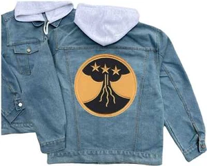 first filipino unit embroidered hood jean jacket wwii - Picture 1 of 4