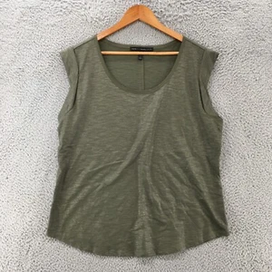 White House Black Market Sleeveless Tank Top Womens XL Green Round Neck Casual - Picture 1 of 12