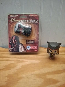 Disney Pix Micro Pirates Of The Caribbean Digital Camera - Black Silver + Figure - Picture 1 of 14