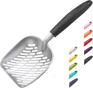 WePet Cat Litter Scoop, Aluminum Alloy Sifter, Kitty Metal Medium, #06 Black - Picture 1 of 3