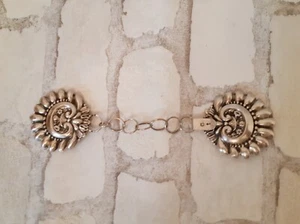ANCIENNE BOUCLE DE CAPE , FIBULES EN ARGENT MASSIF MINERVE 19eme SIÈCLE - Photo 1/9