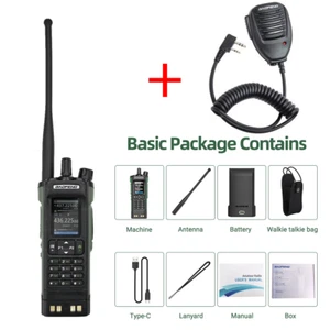 Radio de aviación Baofeng UV-32 Walkie Talkie tipo C GPS + micrófono de mano - Imagen 1 de 16